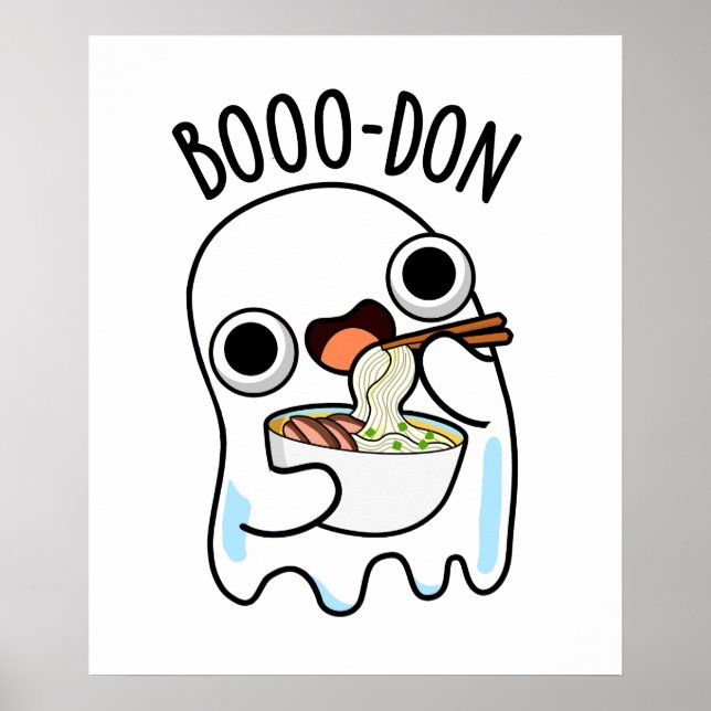 Poster Boo-don Funny Ghost Udon Pun (Frente)