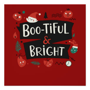 Pôster Boo e Brilhante Design festivo