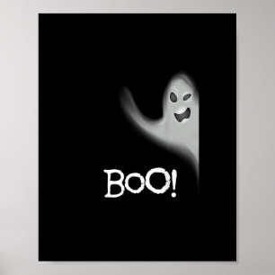 Poster Boo Engraçado Escondendo Peekabo Assustador Hallow