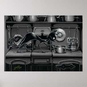 Poster Boo Gatinho vê o que é o Cozinhar