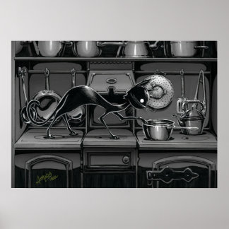 Poster Boo Gatinho vê o que é o Cozinhar