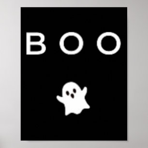 Poster Boo Ghost Halloween - Um truque de queda mínima su