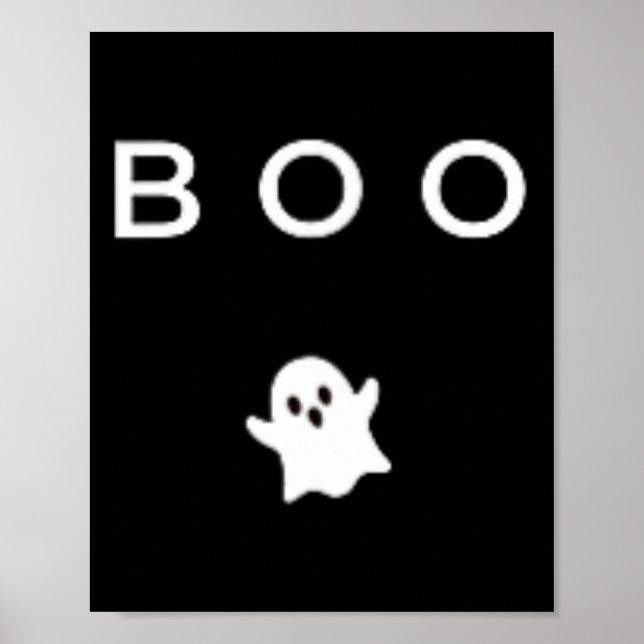Poster Boo Ghost Halloween - Um truque de queda mínima su (Frente)