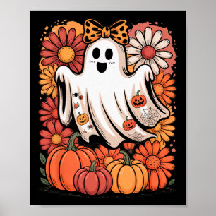 Poster Boo Halloween Cute Ghost Girly Coquette Arco outon
