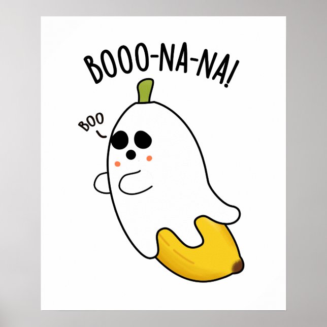 Poster Boo-nana Funny Ghost Banana Pun (Frente)