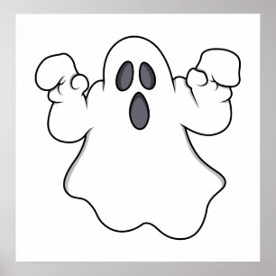 Poster Boo! Spooky Halloween Ghost