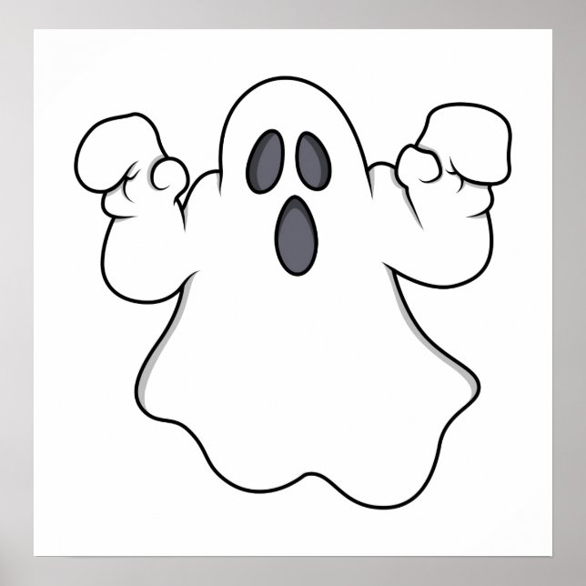 Poster Boo! Spooky Halloween Ghost (Frente)