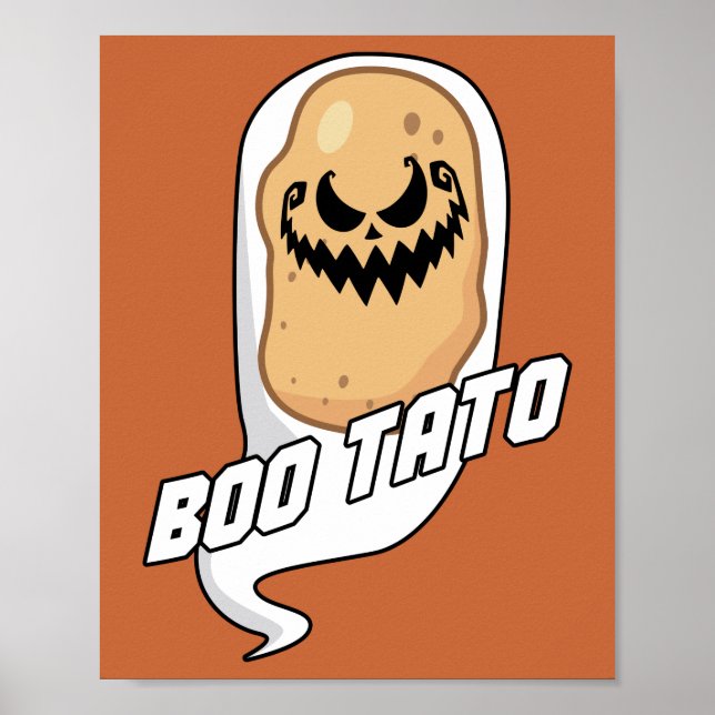 Poster Boo-Tato Spooky Comida de Batata (Frente)