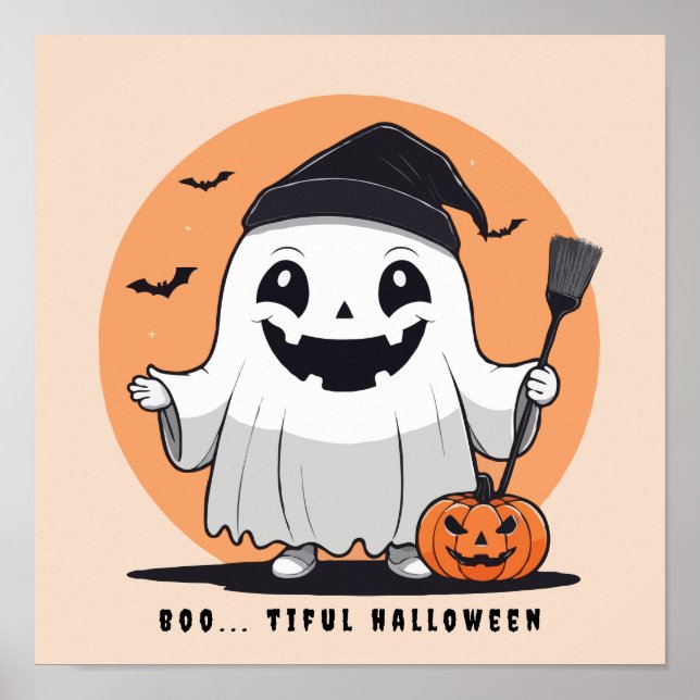 Poster Boo Tiful Halloween Ghost (Frente)