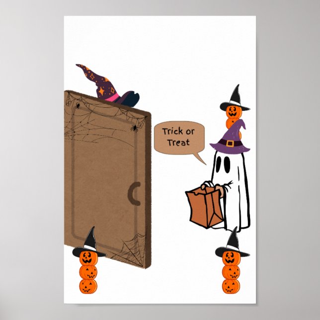 Poster "Boo! Trick ou Treat?" (Frente)