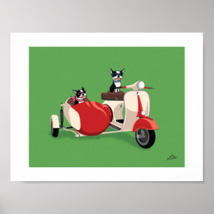 Poster Boogie em Vespa (com Rosie)
