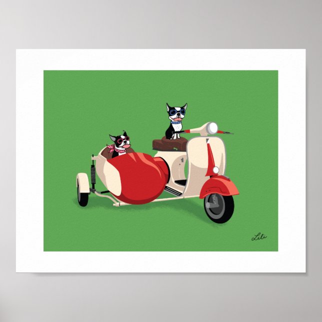 Poster Boogie em Vespa (com Rosie) (Frente)