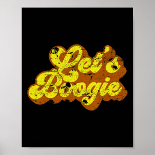 Poster Boogie Shirt Vintage Dancing 1980 Disco-Them