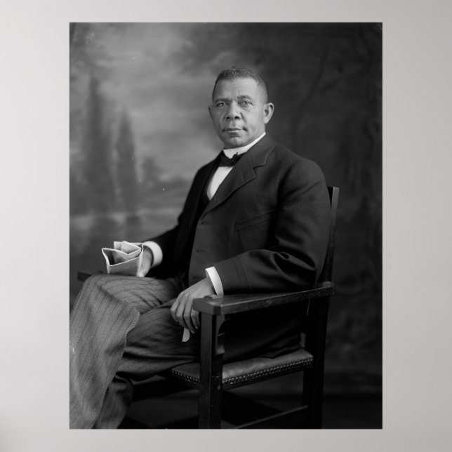 Poster Booker T. Washington Retrato de Harris e Ewing (Frente)