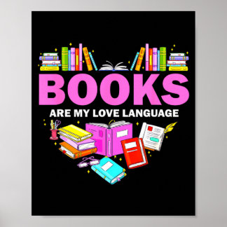 Poster Books Are My Love Language Reading Lover Librarian