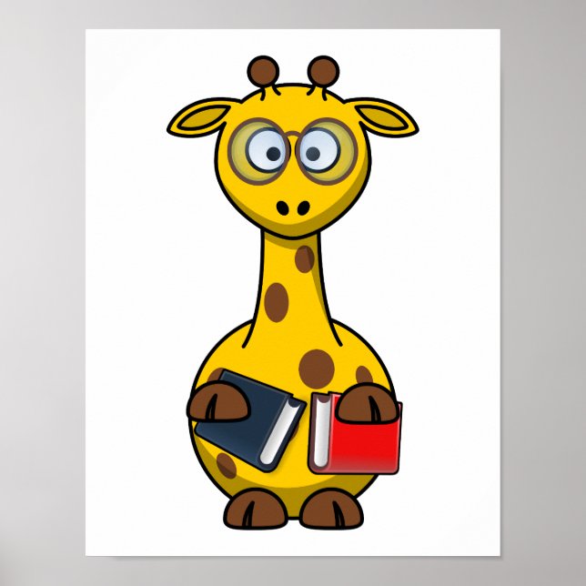 Poster Bookworm Giraffe Art (Frente)