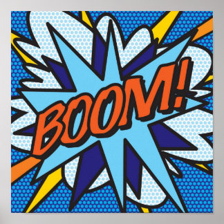 Poster BOOM Comic Book Pop Art Modern Fun Retro