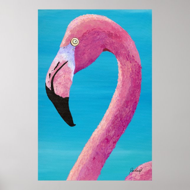 Poster Boom Te Flamingo - Por Just Dahl (Frente)