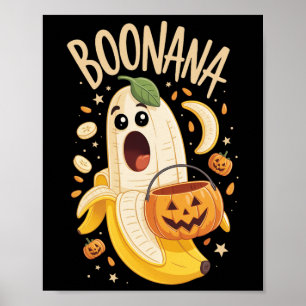 Poster Boonana Cute Ghost Nana Halloween Homens