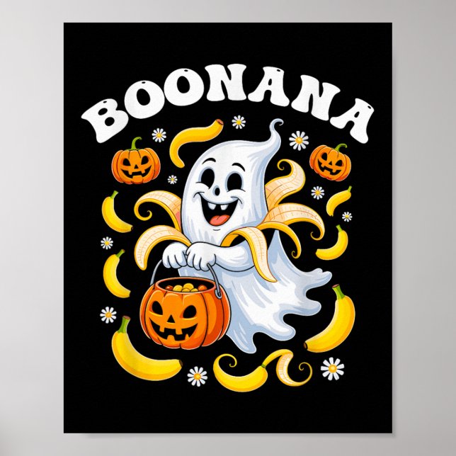 Poster Boonana Funny Ghost Banana Halloween (Frente)