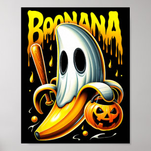 Poster Boonana Ghost Nana Dia de as Bruxas engraçado Cost