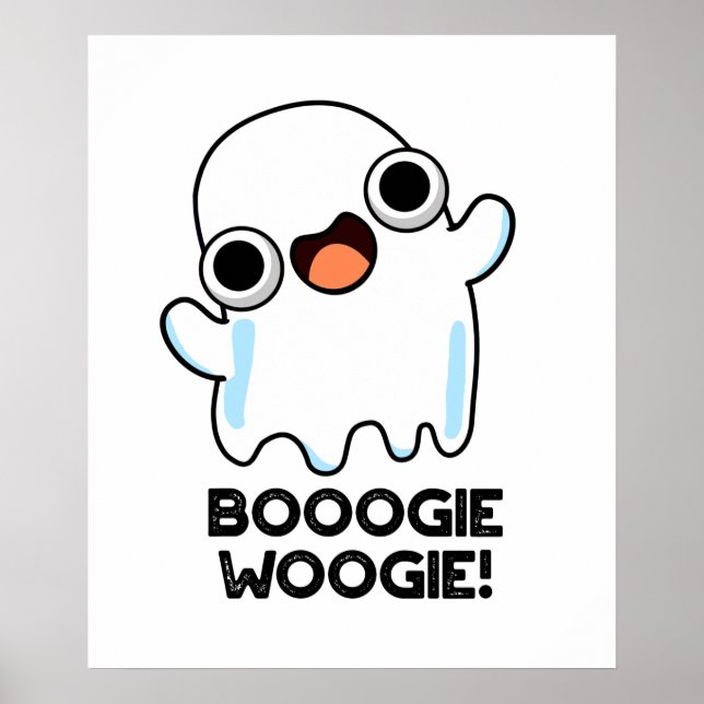 Poster Booogie Woogie Funny Music Ghost Pun (Frente)