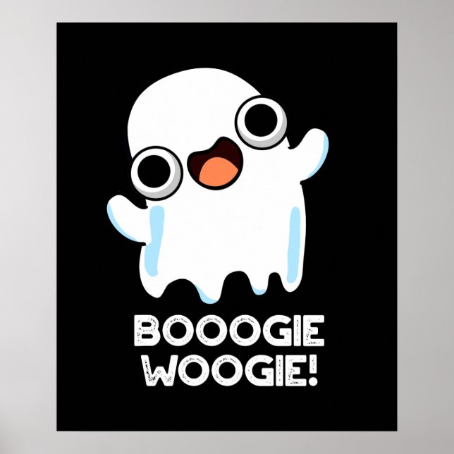 Poster Booogie Woogie Funny Music Ghost Pun Dark BG (Frente)