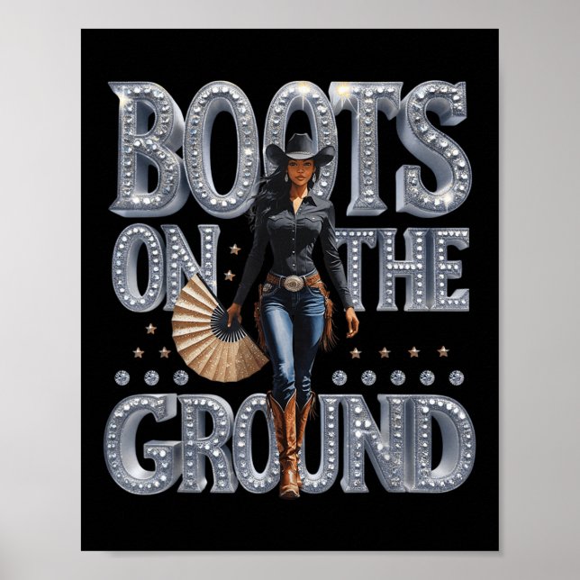 Poster Boot No Ground Linedance Western Cowgirl Boot (Frente)