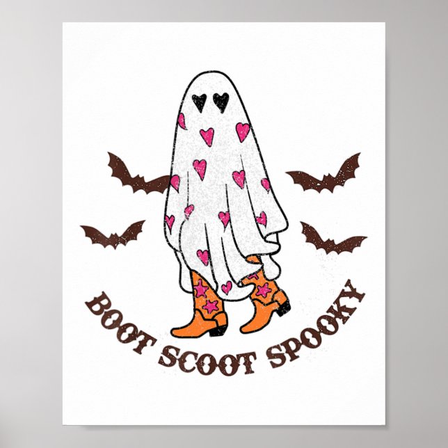 Poster Boot Scoot Spookboy Ghost Groovy Retro Hallow (Frente)