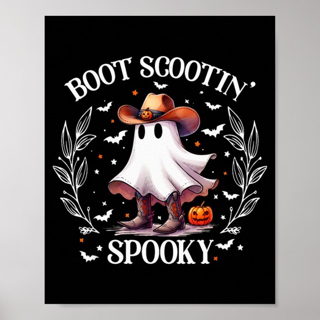 Poster Boot Scootin Soky Retro Western Funny Halloween Cu (Frente)