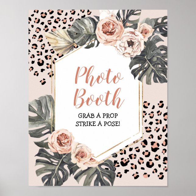 Poster Booth de Foto de Aniversário da Garota de Impressã (Frente)