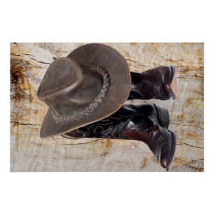 Pôster Boots and Hat do Cowboy