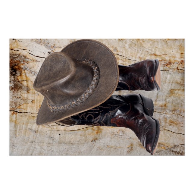 Pôster Boots and Hat do Cowboy (Frente)
