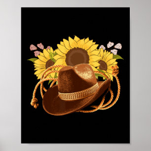 Poster Boots Hat Horscute Ss Cute Ss Western Cowboy Rodeo
