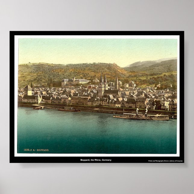 Pôster Boppard, the Rhine, Germany (Frente)