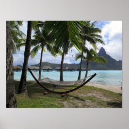 Poster Bora Bora hammock