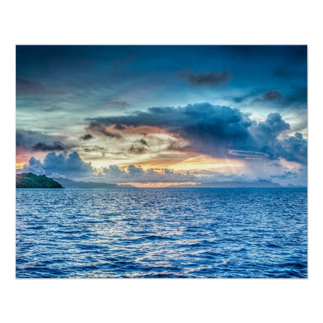 Pôster Bora-bora, ilha do Pacífico Sul (Frente)