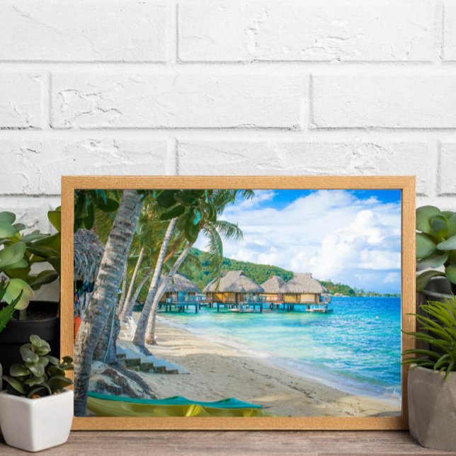 Poster Bora Bora Pacific Islands Overwater Bungalows (Criador carregado)