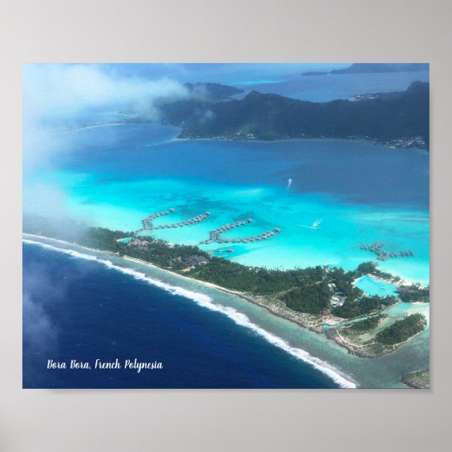 Poster Bora Bora, Polinésia Francesa Do Ar (Frente)