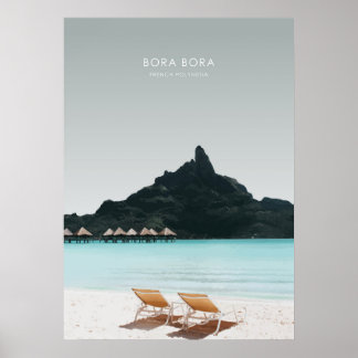 Poster Bora Bora, Polinésia Francesa Viagem Trabalho de a