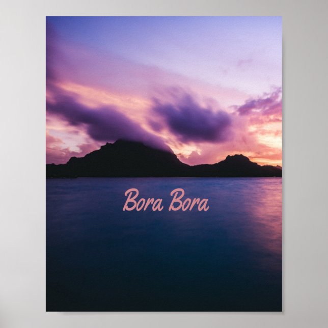 Poster Bora Bora Suset Island Beach (Frente)
