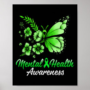 Poster Borboleta 1 de Sensibilização para a Saúde Mental