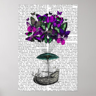 Pôster Borboleta 2 Purple e Green