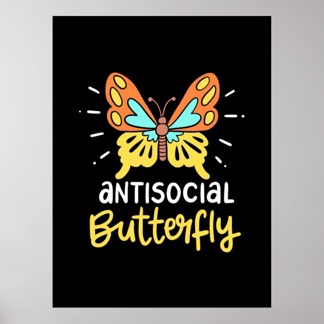 Poster Borboleta antissocial (Frente)