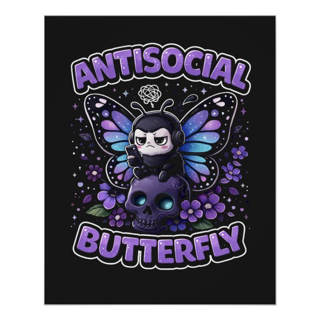 Pôster Borboleta Antissocial (Frente)