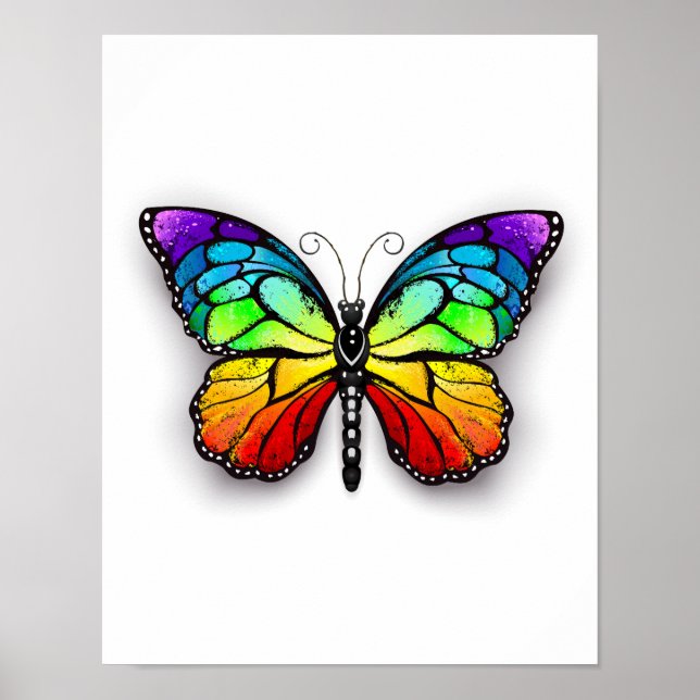 Poster Borboleta-arco-íris Monarca (Frente)
