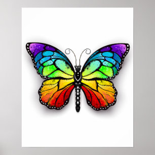 Poster Borboleta arco-íris Monarca