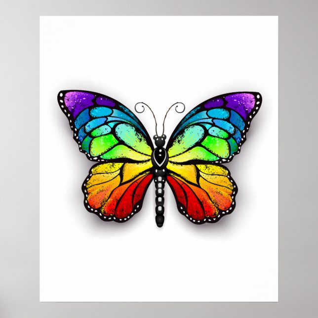 Poster Borboleta-arco-íris Monarca (Frente)