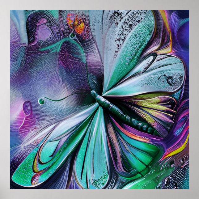 Poster Borboleta Azul (Frente)