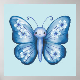 Poster Borboleta Azul